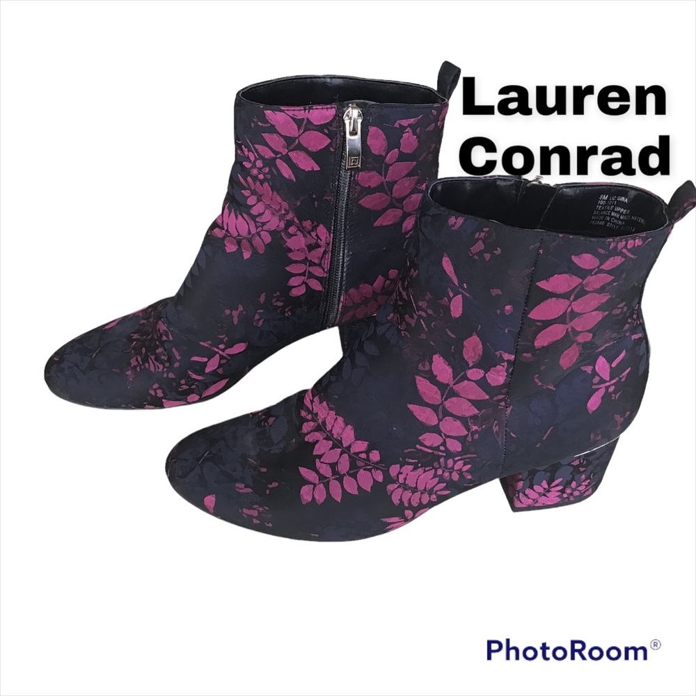 Floral Ankle Boots